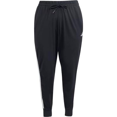 adidas Mujer ESSENTIALS 3-STRIPES JOGGER PANTS (PLUS SIZE), black/white, XL Plus adidas Mujer ESSENTIALS 3-STRIPES JOGGER PANTS (PLUS SIZE), black/white, XL Plus