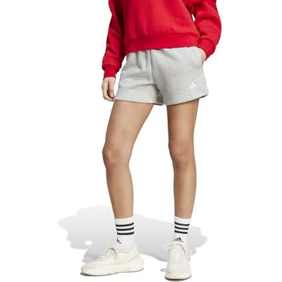 adidas Dames ESSENTIALS SMALL LOGO FLEECE SHORTS, medium grey heather, XS adidas Dames ESSENTIALS SMALL LOGO FLEECE SHORTS, medium grey heather, XS