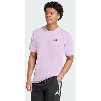 adidas Heren Train Essentials Feelready Training Tee, Powder Plum/Black, S adidas Heren Train Essentials Feelready Training Tee, Powder Plum/Black, S