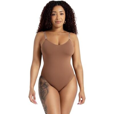 Capezio Camisole Leotard met transparante overgang bandjes, skin 60, XS Capezio Camisole Leotard met transparante overgang bandjes, skin 60, XS