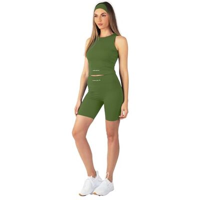 Carlheim Women's Serenita Active Collection Shorts 8", Safari Green, XS Carlheim Women's Serenita Active Collection Shorts 8", Safari Green, XS