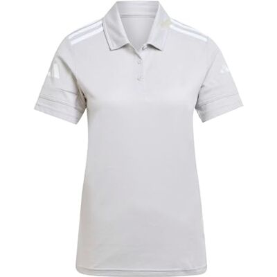 adidas dames Squadra25 Cotton Polo Shirt, team light grey/white, XXS adidas dames Squadra25 Cotton Polo Shirt, team light grey/white, XXS