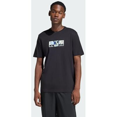 adidas Hombre MEMORIES OF SPORT STAMPS GRAPHIC T-SHIRT, black, XL adidas Hombre MEMORIES OF SPORT STAMPS GRAPHIC T-SHIRT, black, XL