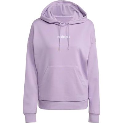 adidas Dames ESSENTIALS LINEAR FRENCH TERRY HOODIE, powder plum/white, XS adidas Dames ESSENTIALS LINEAR FRENCH TERRY HOODIE, powder plum/white, XS