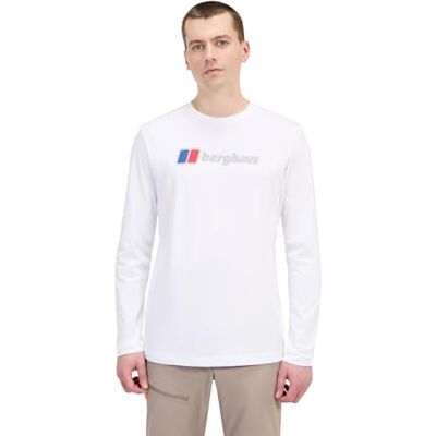 Berghaus Heren T-shirt met groot logo, puur wit, XL Berghaus Heren T-shirt met groot logo, puur wit, XL