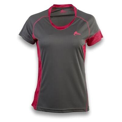 Ande Cecilia T-shirt voor dames, ultralicht en ademend shirt voor outdoor en bergbeklimmen, antraciet/fuchsia, L Ande Cecilia T-shirt voor dames, ultralicht en ademend shirt voor outdoor en bergbeklimmen, antraciet/fuchsia, L