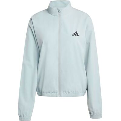 adidas Mujer Train Essentials 3-Stripes Woven Warm Up Jacket, Wonder Sage/white, L adidas Mujer Train Essentials 3-Stripes Woven Warm Up Jacket, Wonder Sage/white, L
