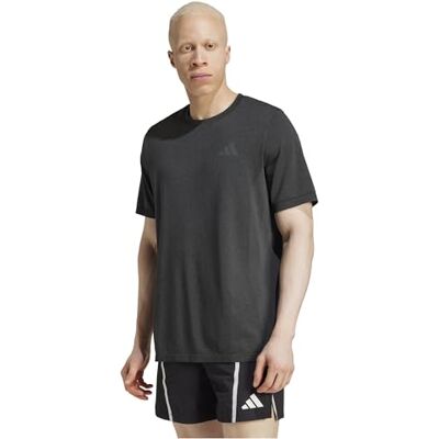 adidas Heren Train Essentials Structure T-Shirt, black/grey six, XS adidas Heren Train Essentials Structure T-Shirt, black/grey six, XS
