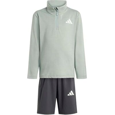 adidas Unisex niños GOTO PZ LITTLE KIDS SPORTS SET, off white/Wonder Sage/white, 4-5 Years adidas Unisex niños GOTO PZ LITTLE KIDS SPORTS SET, off white/Wonder Sage/white, 4-5 Years