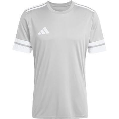 adidas heren Squadra25 Jersey Short Sleeve Shirt, team light grey/white, S adidas heren Squadra25 Jersey Short Sleeve Shirt, team light grey/white, S
