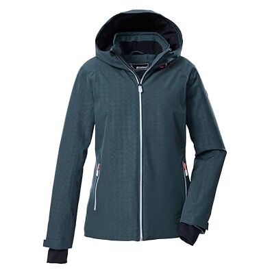killtec dames Ski-jack/functionele jas met capuchon en sneeuwvanger KSW 33 WMN SKI JCKT, hellpetrol, 44, 43418-000 killtec dames Ski-jack/functionele jas met capuchon en sneeuwvanger KSW 33 WMN SKI JCKT, hellpetrol, 44, 43418-000
