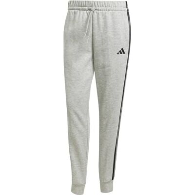 adidas Mujer ESSENTIALS 3-STRIPES FLEECE SLIM PANTS, medium grey heather/black, L adidas Mujer ESSENTIALS 3-STRIPES FLEECE SLIM PANTS, medium grey heather/black, L