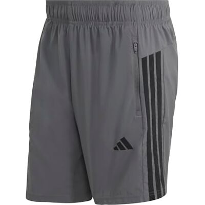 adidas heren Workout Essentials Base 3 Stripes Woven Short 7 Inches Shorts, Grey Five/Black, XXL adidas heren Workout Essentials Base 3 Stripes Woven Short 7 Inches Shorts, Grey Five/Black, XXL