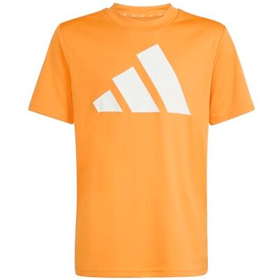 adidas Unisex niños TRAIN ESSENTIALS BIG LOGO T-SHIRT, Pure Orange/white, 15-16 Years adidas Unisex niños TRAIN ESSENTIALS BIG LOGO T-SHIRT, Pure Orange/white, 15-16 Years