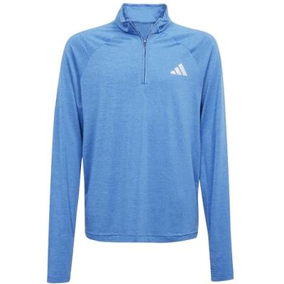 adidas Uniseks-Kind GOTO PZ 1/4 ZIP LONGSLEEVE TEE, bright cyan/team royal blue/REFLECTIVE SILVER, 9-10 Years adidas Uniseks-Kind GOTO PZ 1/4 ZIP LONGSLEEVE TEE, bright cyan/team royal blue/REFLECTIVE SILVER, 9-10 Years