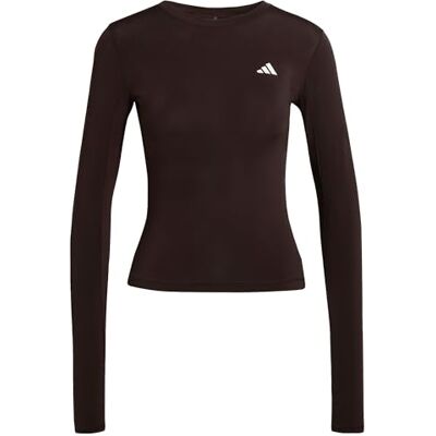 adidas Mujer Power Essentials Workout Contour Long Sleeve, Aurora Coffee, L adidas Mujer Power Essentials Workout Contour Long Sleeve, Aurora Coffee, L