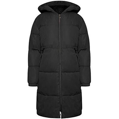 Dare 2b Indulgent Jacket Womens Long Coat Jacket waterafstotende gerecyclede stof volledige ritssluiting met 2 lage ritszakken, capuchon en elastische manchetten Dare 2b Indulgent Jacket Womens Long Coat Jacket waterafstotende gerecyclede stof volledige ritssluiting met 2 lage ritszakken, capuchon en elastische manchetten