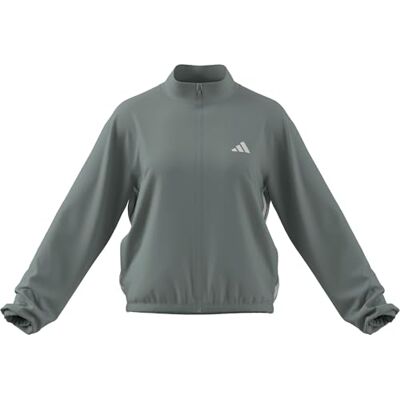 adidas Mujer Train Essentials 3-Stripes Woven Warm Up Jacket, Wonder Sage/white, XXL adidas Mujer Train Essentials 3-Stripes Woven Warm Up Jacket, Wonder Sage/white, XXL