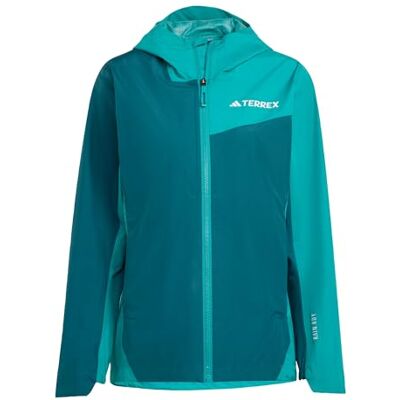 adidas Dames Terrex Multi 2.5 Layer RAIN.RDY Jacket, Mystery Green/Pure Teal, L adidas Dames Terrex Multi 2.5 Layer RAIN.RDY Jacket, Mystery Green/Pure Teal, L
