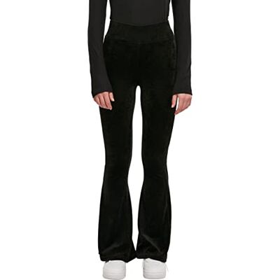 Urban Classics Dames Dames Hoge Taille Rib Fluwelen Uitlopende Leggings Yoga Broek, Zwart, S Urban Classics Dames Dames Hoge Taille Rib Fluwelen Uitlopende Leggings Yoga Broek, Zwart, S