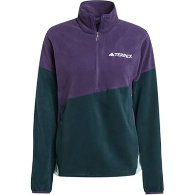 adidas Dames Terrex Multi CLIMAWARM Fleece Anorak, Aurora Plum/Aurora Ivy/Semi Flash Aqua, XS adidas Dames Terrex Multi CLIMAWARM Fleece Anorak, Aurora Plum/Aurora Ivy/Semi Flash Aqua, XS