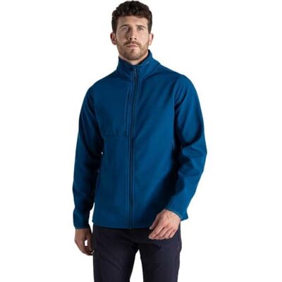 Craghoppers Expert Heren Basecamp Softshell Fleece Jas, Poseidon Blauw, L Craghoppers Expert Heren Basecamp Softshell Fleece Jas, Poseidon Blauw, L