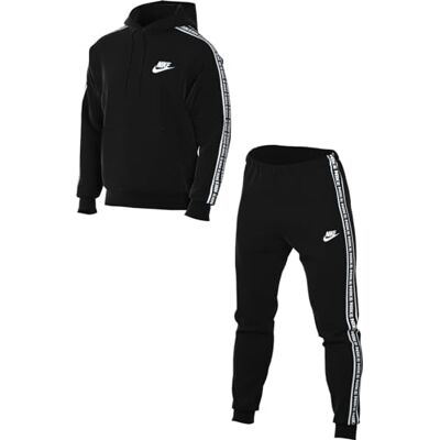 NIKE Heren Top M Nk Club FLC Gx Hd TRK Suit, Zwart/Wit, FB7296-010, 3XL NIKE Heren Top M Nk Club FLC Gx Hd TRK Suit, Zwart/Wit, FB7296-010, 3XL