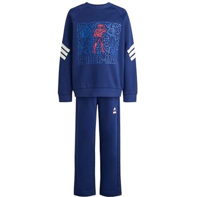 adidas Unisex niños MARVEL SPIDER-MAN JOGGER, dark blue/off white, 4-5 Years adidas Unisex niños MARVEL SPIDER-MAN JOGGER, dark blue/off white, 4-5 Years