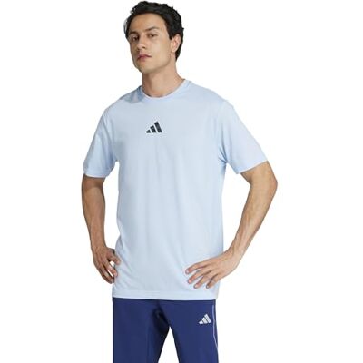 adidas Heren CLIMACOOL CAMO TRAINING GRAPHIC T-SHIRT, glow blue, L adidas Heren CLIMACOOL CAMO TRAINING GRAPHIC T-SHIRT, glow blue, L