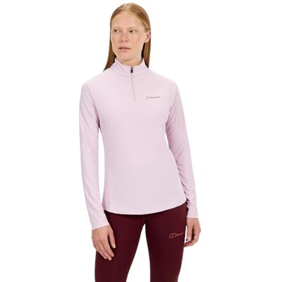 Berghaus Dames 24/7 Base Zipls T-shirt met lange mouwen, Pale Dawn, 8 Berghaus Dames 24/7 Base Zipls T-shirt met lange mouwen, Pale Dawn, 8