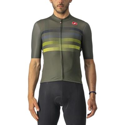 CASTELLI 4522016-075 Endurance Pro Jersey heren T-shirt Military Green/Blue-Sulphur XS CASTELLI 4522016-075 Endurance Pro Jersey heren T-shirt Military Green/Blue-Sulphur XS