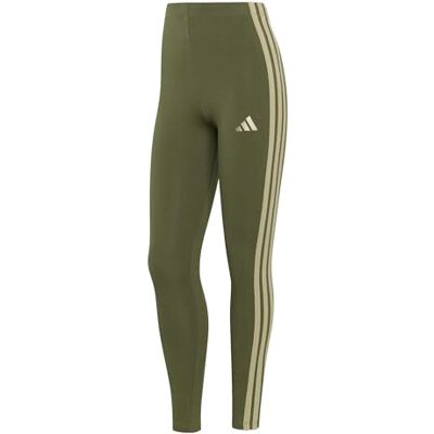 adidas Mujer ESSENTIALS 3-STRIPES COTTON LEGGINGS, olive strata/Wonder Cargo, XS adidas Mujer ESSENTIALS 3-STRIPES COTTON LEGGINGS, olive strata/Wonder Cargo, XS