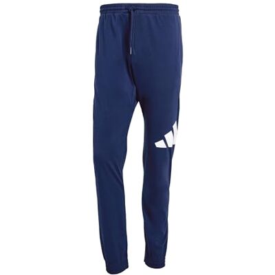 adidas Heren ESSENTIALS BIG LOGO SINGLE JERSEY PANT, dark blue/white, M adidas Heren ESSENTIALS BIG LOGO SINGLE JERSEY PANT, dark blue/white, M
