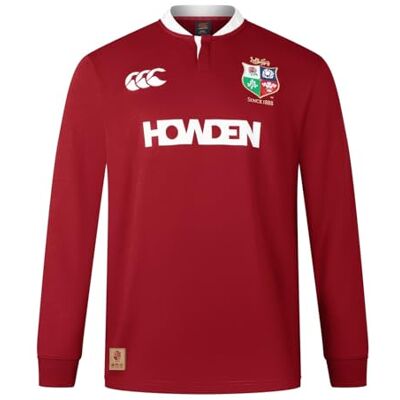 Canterbury Unisex volwassen Britse en Ierse leeuwen klassieke jersey met lange mouwen, rode dahlia, 3X-Large Canterbury Unisex volwassen Britse en Ierse leeuwen klassieke jersey met lange mouwen, rode dahlia, 3X-Large