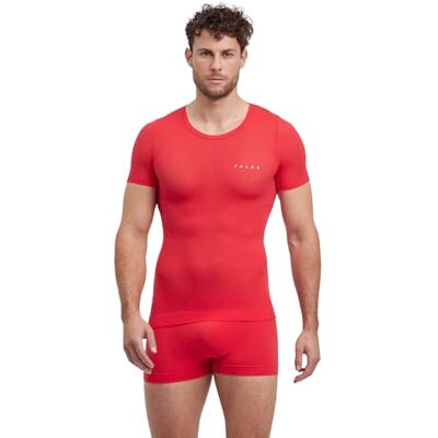 FALKE Heren Top van onderlaag Ultralight Cool Round Neck M S/s Ts functioneel materiaal sneldrogend 1 stuk, Rood Bloody Mary 8177, L FALKE Heren Top van onderlaag Ultralight Cool Round Neck M S/s Ts functioneel materiaal sneldrogend 1 stuk, Rood Bloody Mary 8177, L
