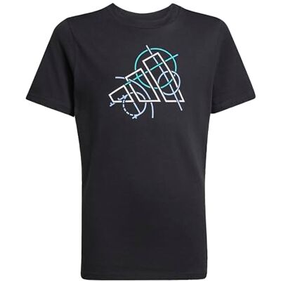 adidas Uniseks-Kind TECH OUTLINE GRAPHIC T-SHIRT JUNIOR, black, 9-10 Years adidas Uniseks-Kind TECH OUTLINE GRAPHIC T-SHIRT JUNIOR, black, 9-10 Years