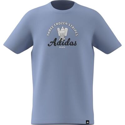 adidas Unisex niños FOOD PACK GRAPHIC T-SHIRT JUNIOR, glow blue, 9-10 Years adidas Unisex niños FOOD PACK GRAPHIC T-SHIRT JUNIOR, glow blue, 9-10 Years