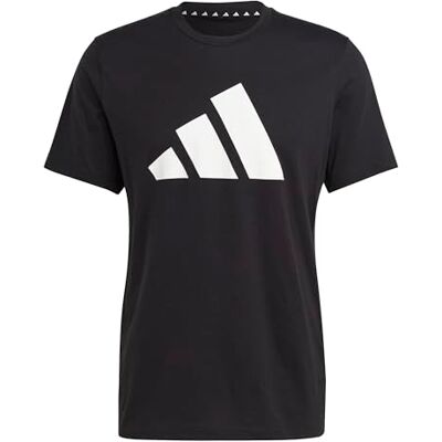 adidas Heren Train Essentials Feelready Logo Training Tee, Black/White, M adidas Heren Train Essentials Feelready Logo Training Tee, Black/White, M