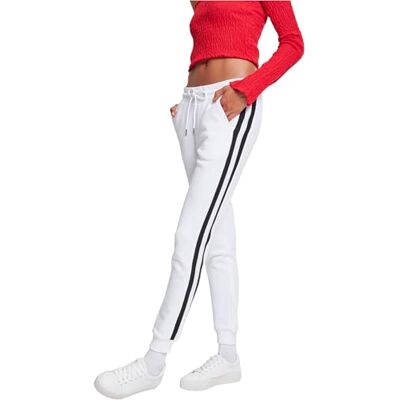 Urban Classics Urban Classic Dames Ladies College Contrast Sweatpants broek,Mehrfarbig (White/Black/White 01555),34W (Fabrikant maat:5XL) Urban Classics Urban Classic Dames Ladies College Contrast Sweatpants broek,Mehrfarbig (White/Black/White 01555),34W (Fabrikant maat:5XL)