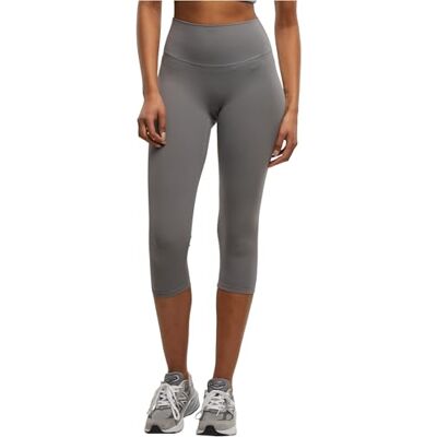 Urban Classics Dameslegging voor dames, capri-leggings, sportlegging in capri-lengte met hoge en brede tailleband, maten XS XL, senior grey, M Urban Classics Dameslegging voor dames, capri-leggings, sportlegging in capri-lengte met hoge en brede tailleband, maten XS XL, senior grey, M