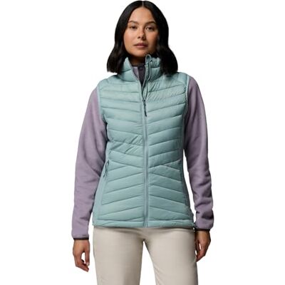 Columbia Powder Pass 3 hybride vest voor dames, puffer vest bodywarmer, blauw (Crushed Blue), S Columbia Powder Pass 3 hybride vest voor dames, puffer vest bodywarmer, blauw (Crushed Blue), S