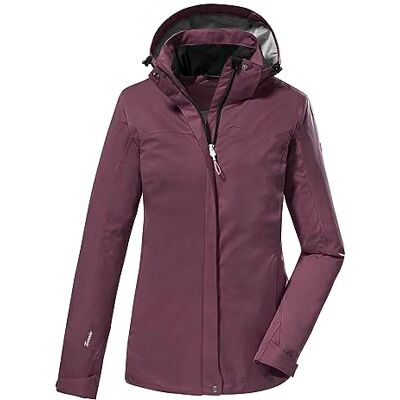 killtec dames Functionele jas/buitenjas met afritsbare capuchon KOS 133 WMN JCKT, aubergine, 46, 38383-000 killtec dames Functionele jas/buitenjas met afritsbare capuchon KOS 133 WMN JCKT, aubergine, 46, 38383-000