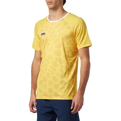 Le Coq Sportif Shirt Match Gardien 23 M Original Jaun heren Polosweater Le Coq Sportif Shirt Match Gardien 23 M Original Jaun heren Polosweater