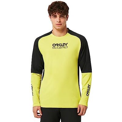 Oakley Mens fabriek piloot MTB LS JERSEY II, ZWART/ZWAVEL, M Oakley Mens fabriek piloot MTB LS JERSEY II, ZWART/ZWAVEL, M