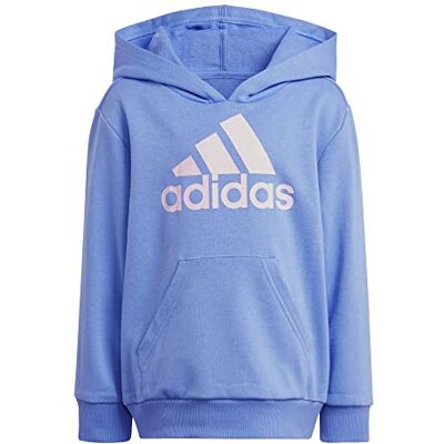 adidas Uniseks-Kind Essentials Logo Hoodie, blue fusion/clear pink, 3-4 Years adidas Uniseks-Kind Essentials Logo Hoodie, blue fusion/clear pink, 3-4 Years