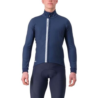 CASTELLI 4523508-424 Entrata jas, uniseks, Belgisch blauw/zilver, maat XXL CASTELLI 4523508-424 Entrata jas, uniseks, Belgisch blauw/zilver, maat XXL