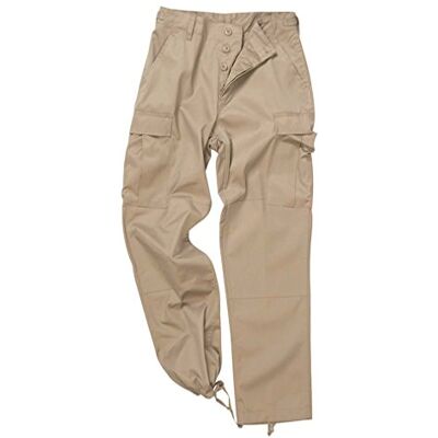 Mil-Tec US veldbroek type BDU • tactische cargobroek voor heren met 6 zakken en knieversterking • robuuste inzetbroek van katoen en polyester • verstelbare taille en broekspijpen met trekkoord Mil-Tec US veldbroek type BDU • tactische cargobroek voor heren met 6 zakken en knieversterking • robuuste inzetbroek van katoen en polyester • verstelbare taille en broekspijpen met trekkoord