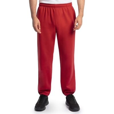 Fruit of the Loom Eversoft fleece joggingbroek voor heren, Rood, L Fruit of the Loom Eversoft fleece joggingbroek voor heren, Rood, L