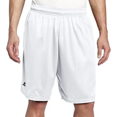 Russell Athletic Heren Mesh Short met zakken, Wit, XL Russell Athletic Heren Mesh Short met zakken, Wit, XL