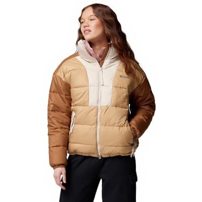 Columbia Dames Pike Lake Jacket, Puffer Jacket, kano, Camel Brown, Dark Stone, XS Columbia Dames Pike Lake Jacket, Puffer Jacket, kano, Camel Brown, Dark Stone, XS
